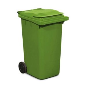 Cos deseuri mobil din plastic 120 litri verde