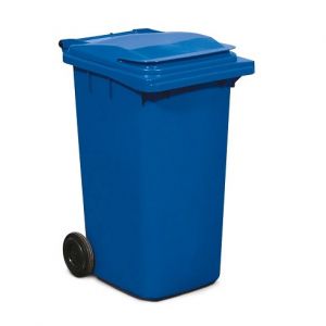 Cos deseuri mobil din plastic 240 litri albastru
