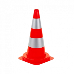 Con de avertizare din PVC reflectorizant inaltime 750mm