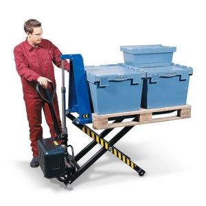 Transpalet foarfec SHW E electro-hidraulic 1000 kg