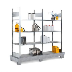 Raft mic cu 4 niveluri si cuva retentie zincata 2470x816x2100mm