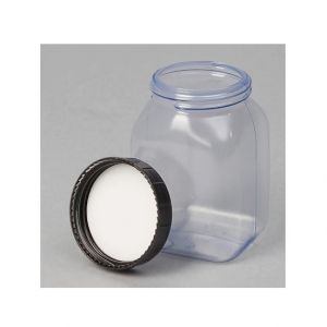 Flacon patrat cu gat larg PVC 100 ml