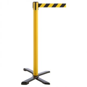 Stalp galben delimitare zona cu baza transversala si banda