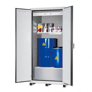 Dulap antifoc pentru 1 butoi cu raft pentru recipiente mici