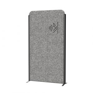 Panou acustic gri inchis cu cadru antracit 1000x1820mm