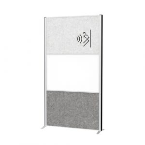 Panou acustic combinat cu tabla alba 1000x1820mm