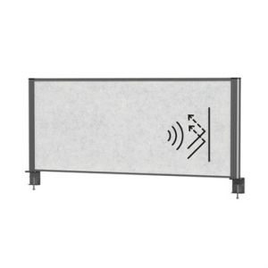 Panou acustic gri deschis cu cadru antracit pentru birou 1200x515mm