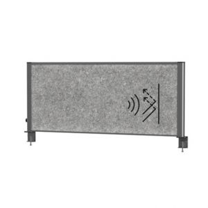 Panou acustic gri inchis cu lumina LED pentru birou 1200x515mm