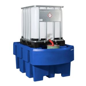 Cuva de retentie din PE cu zona de umplere 1 IBC de 1000 litri