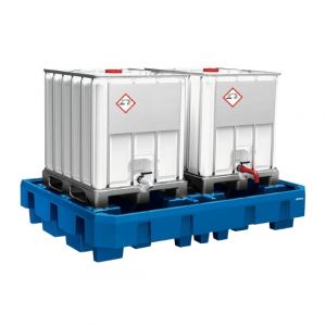 Cuva de retentie din PE cu zona de umplere 2 IBC de 1000 litri