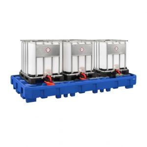 Cuva de retentie din PE cu zona de umplere 3 IBC de 1000 litri