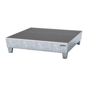 Cuva de retentie din otel zincat cu grilaj 4 butoaie de 205 litri 1236x1210x290 mm
