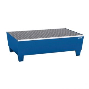 Cuva de retentie din otel vopsit cu grilaj 2 butoaie de 200 litri 1236x815x355 mm