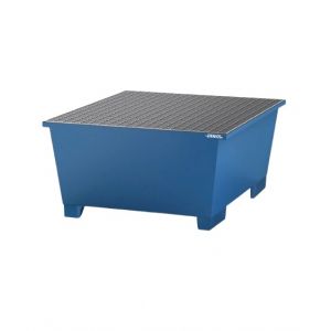 Cuva de retentie otel vopsit cu grilaj 1 IBC de 1000 litri cu zona de umplere