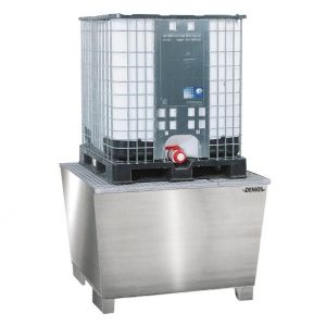 Cuva de retentie din INOX cu grilaj 1 IBC 1000 litri