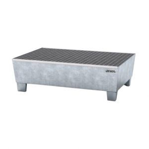 Cuva de retentie din otel zincat cu grilaj 2 butoaie de 200 litri 1236x815x355 mm