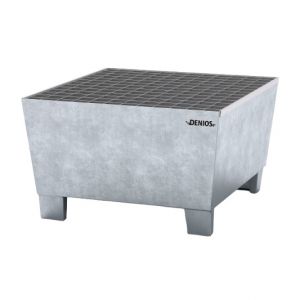 Cuva de retentie din otel zincat cu grilaj 1 butoi de 205 litri 885x815x478 mm