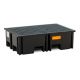 Cuva retentie din PE cu grilaj din otel pentru 1 palet de 1200x800 mm 220 litri