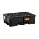 Cuva retentie din PE cu grilaj din PE pentru 1 palet de 1200x800 mm 220 litri