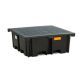 Cuva retentie din PE cu grilaj din otel pentru 1 palet de 1200x1200 mm 400 litri