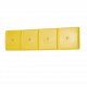 Profil protectie perete PE  galben 1000x50x250mm