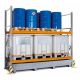 Raft de paleți PR 33.25 pentru paleti sau IBC, cu 2 nivele de depozitare si polita de baza, cuva de retentie zincat