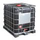 Container negru tip IBC cu palet PE 1000 litri Ø 150