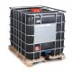 Container negru IBC-UN reconditionat palet lemn 1000 litri Ø 225