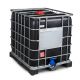 Container negru IBC-UN reconditionat cu palet PE 1000 litri Ø 150