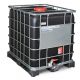 Container negru IBC-UN reconditionat cu palet PE 1000 litri Ø 225