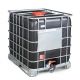 Container negru IBC-UN reconditionat cu palet otel 1000 litri Ø 225