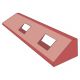 Bordura flexibila GAMMA rosu/alb reflectorizant 150x100x1250mm