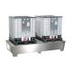 Cuva de retentie din INOX cu grilaj 2 IBC-uri 1000 litri