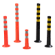 Stalp anticoliziune flexibil 1000mm portocaliu